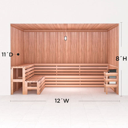 Precut Home Sauna Kit - by Scandia -  2 to 10 Person