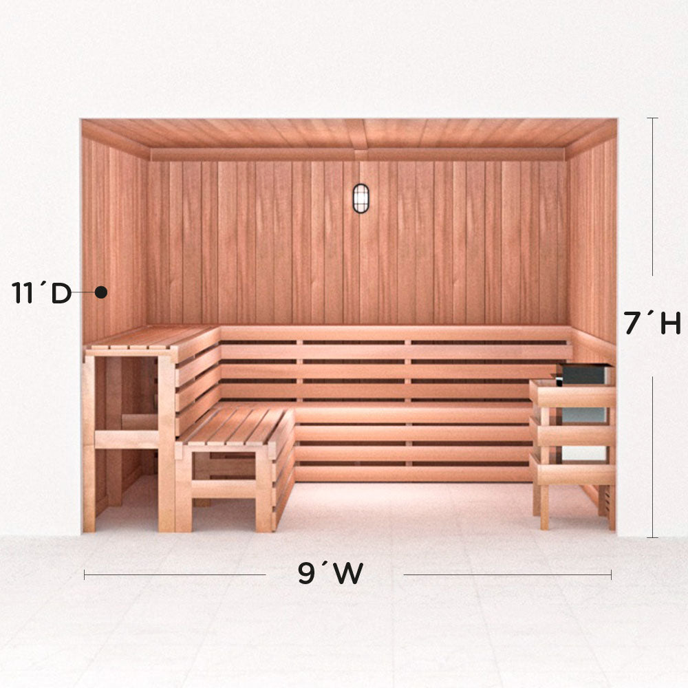 Precut Home Sauna Kit - by Scandia -  2 to 10 Person