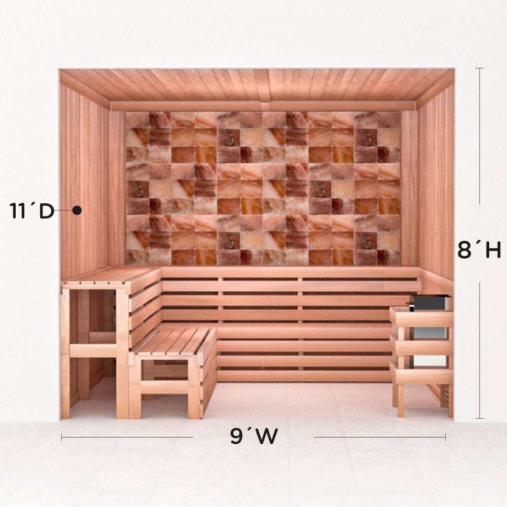 Precut Home Sauna Kit - Himalayan Salt Sauna - No Lighting