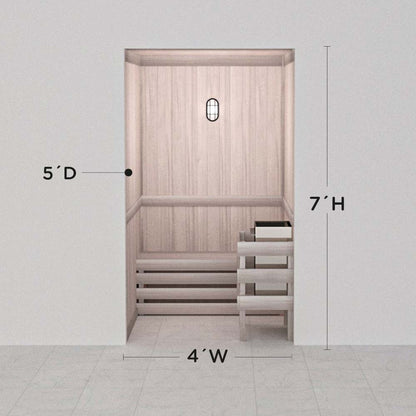 Hand Finished Precut Home Sauna Kit by Scandia - White