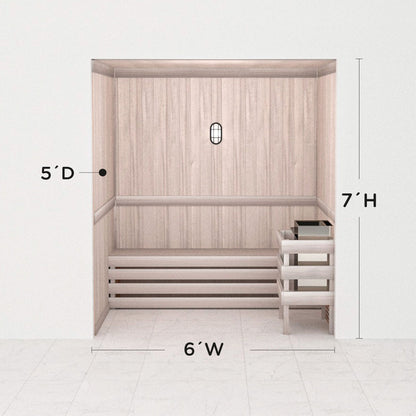 Hand Finished Precut Home Sauna Kit by Scandia - White