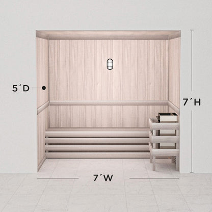 Hand Finished Precut Home Sauna Kit by Scandia - White