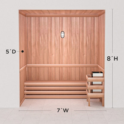 Precut Home Sauna Kit - by Scandia -  2 to 10 Person