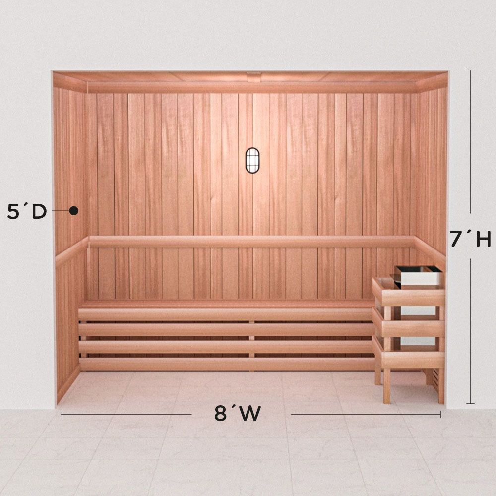 Precut Home Sauna Kit - by Scandia -  2 to 10 Person