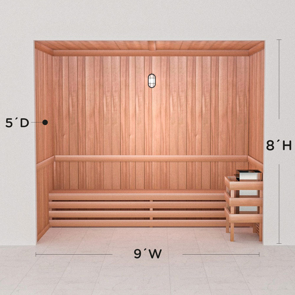 Precut Home Sauna Kit - by Scandia -  2 to 10 Person