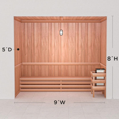 Precut Home Sauna Kit - by Scandia -  2 to 10 Person