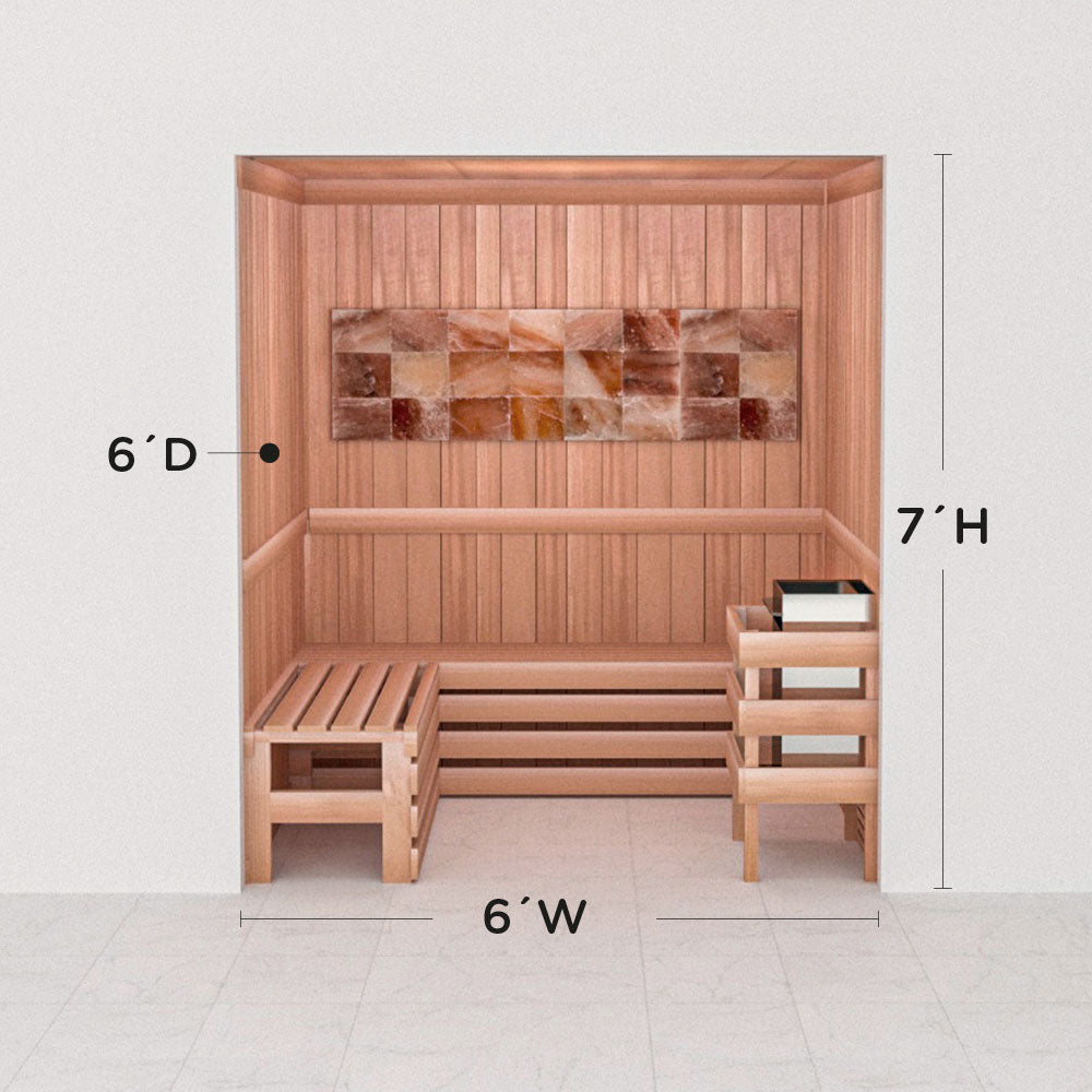 Precut Home Sauna Kit - Himalayan Salt Sauna - No Lighting