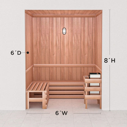Precut Home Sauna Kit - by Scandia -  2 to 10 Person