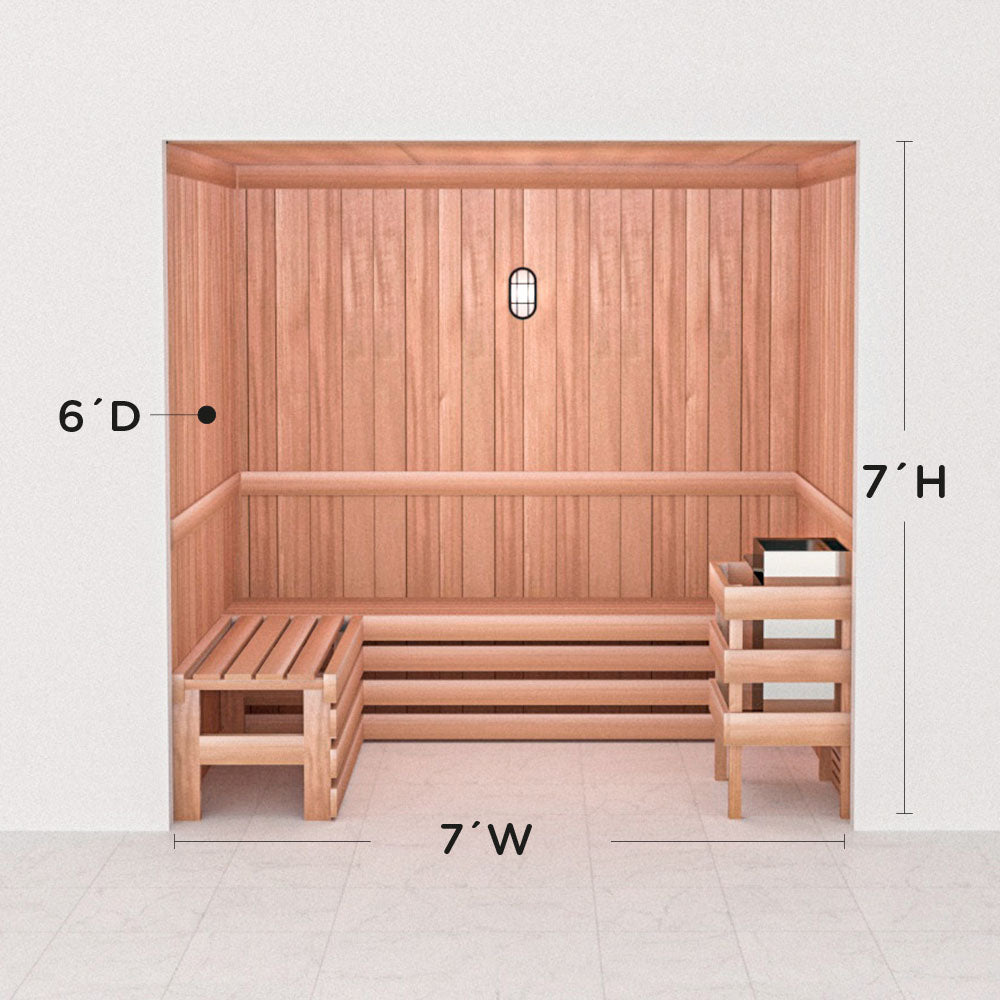 Precut Home Sauna Kit - by Scandia -  2 to 10 Person