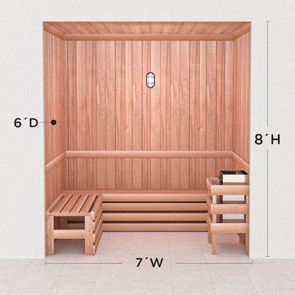 Precut Home Sauna Kit - by Scandia -  2 to 10 Person