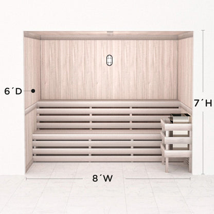 Hand Finished Precut Home Sauna Kit by Scandia - White