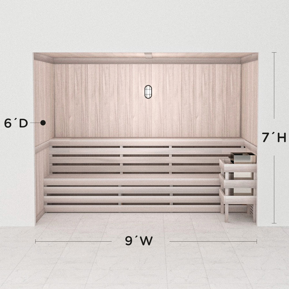 Hand Finished Precut Home Sauna Kit by Scandia - White