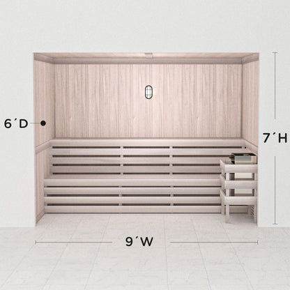 Hand Finished Precut Home Sauna Kit by Scandia - White