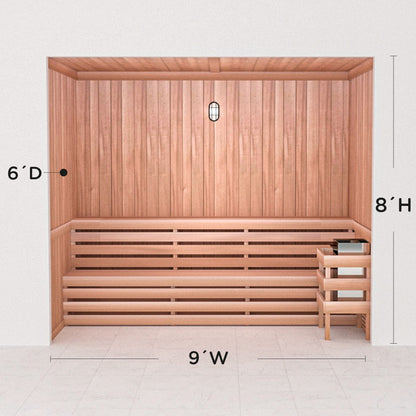 Precut Home Sauna Kit - by Scandia -  2 to 10 Person