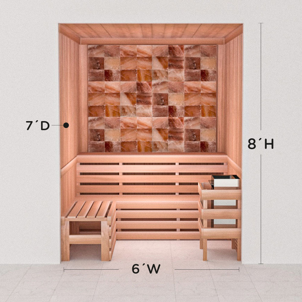 Precut Home Sauna Kit - Himalayan Salt Sauna - No Lighting