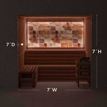 Himalayan Salt Home Sauna Kit Perimeter Lighting