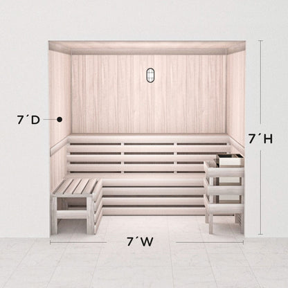 Hand Finished Precut Home Sauna Kit by Scandia - White