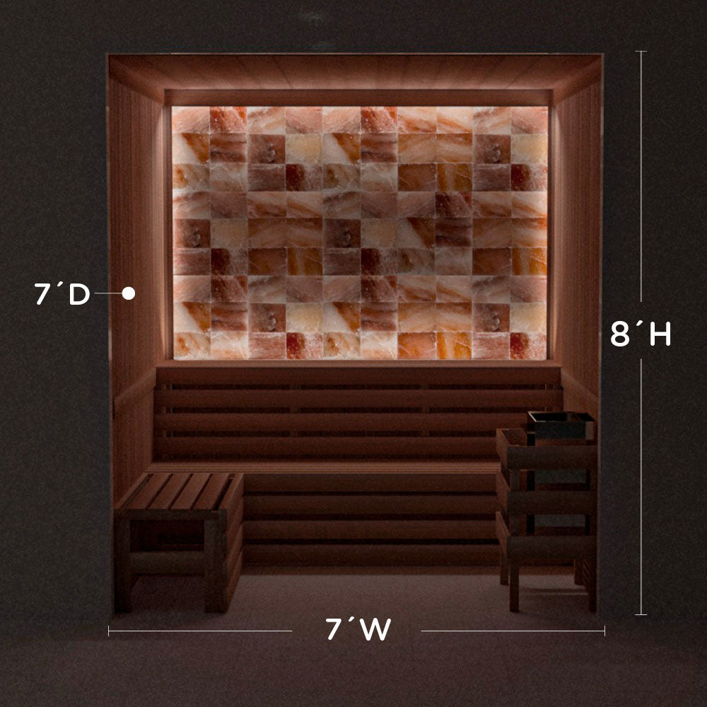 Himalayan Salt Home Sauna Kit Perimeter Lighting