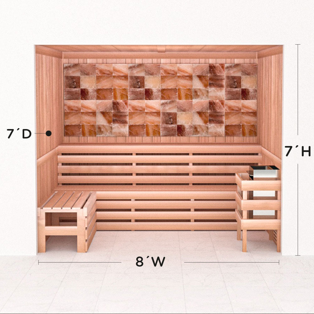 Precut Home Sauna Kit - Himalayan Salt Sauna - No Lighting