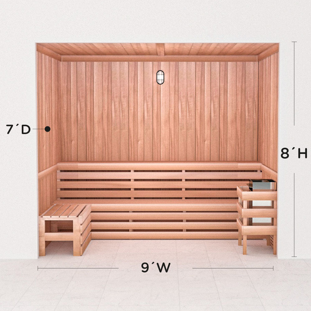 Precut Home Sauna Kit - by Scandia -  2 to 10 Person