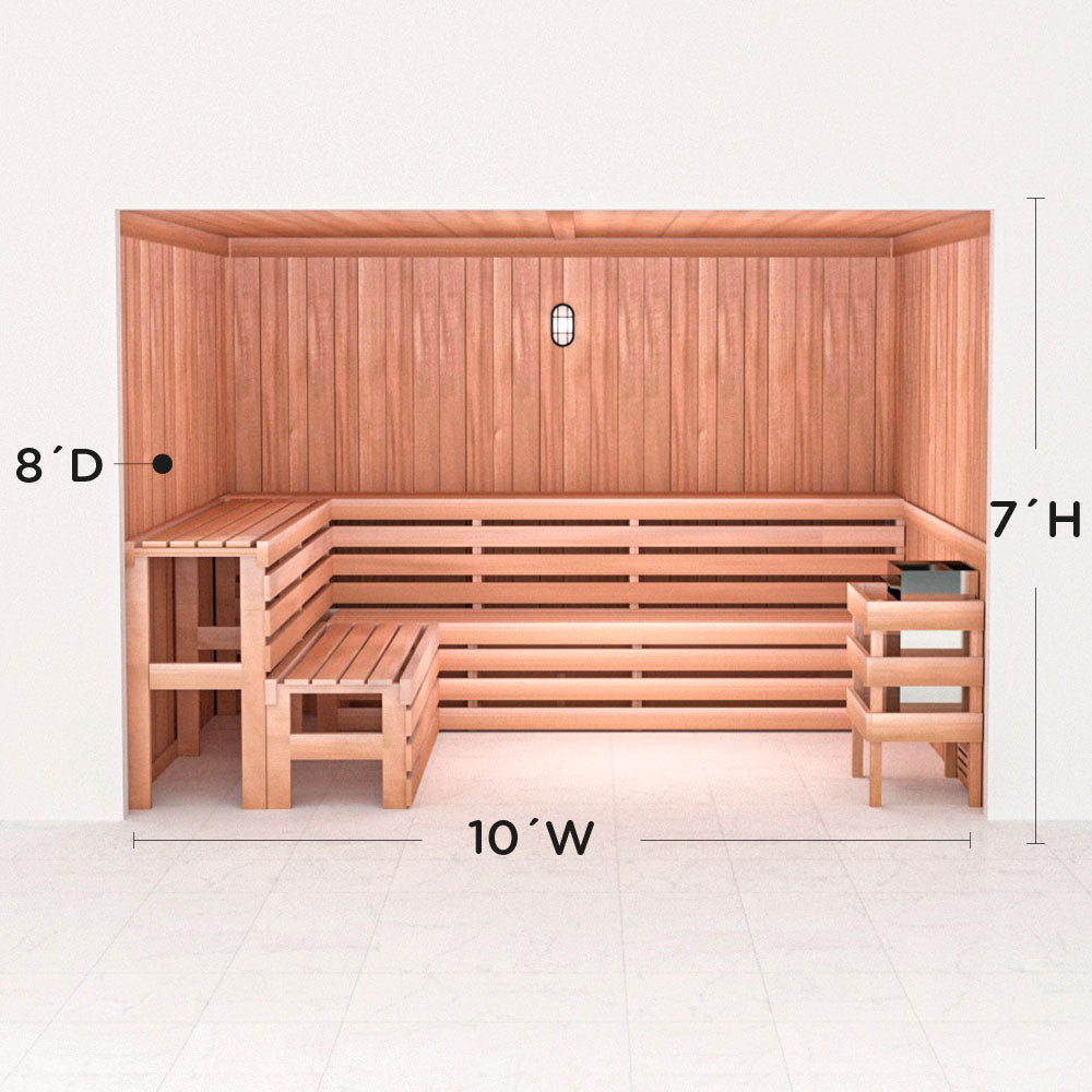 Precut Home Sauna Kit - by Scandia -  2 to 10 Person