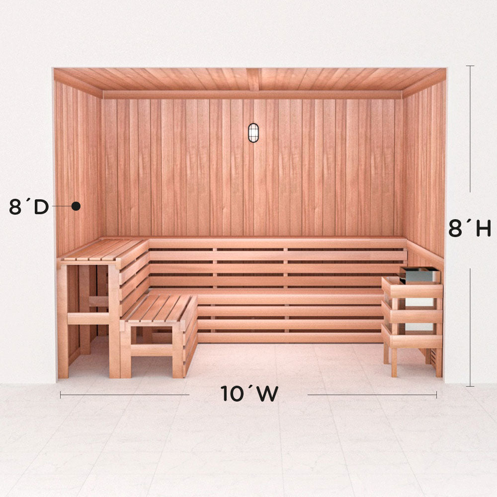 Precut Home Sauna Kit - by Scandia -  2 to 10 Person