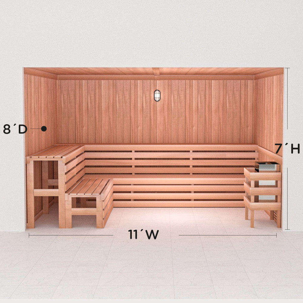 Precut Home Sauna Kit - by Scandia -  2 to 10 Person