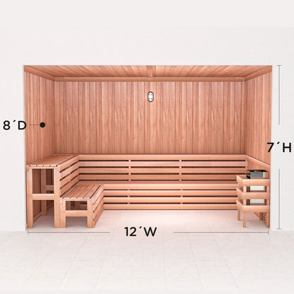 Precut Home Sauna Kit - by Scandia -  2 to 10 Person