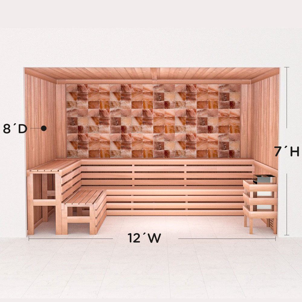 Precut Home Sauna Kit - Himalayan Salt Sauna - No Lighting