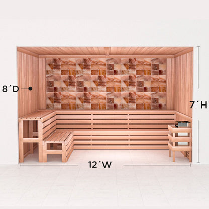 Precut Home Sauna Kit - Himalayan Salt Sauna - No Lighting