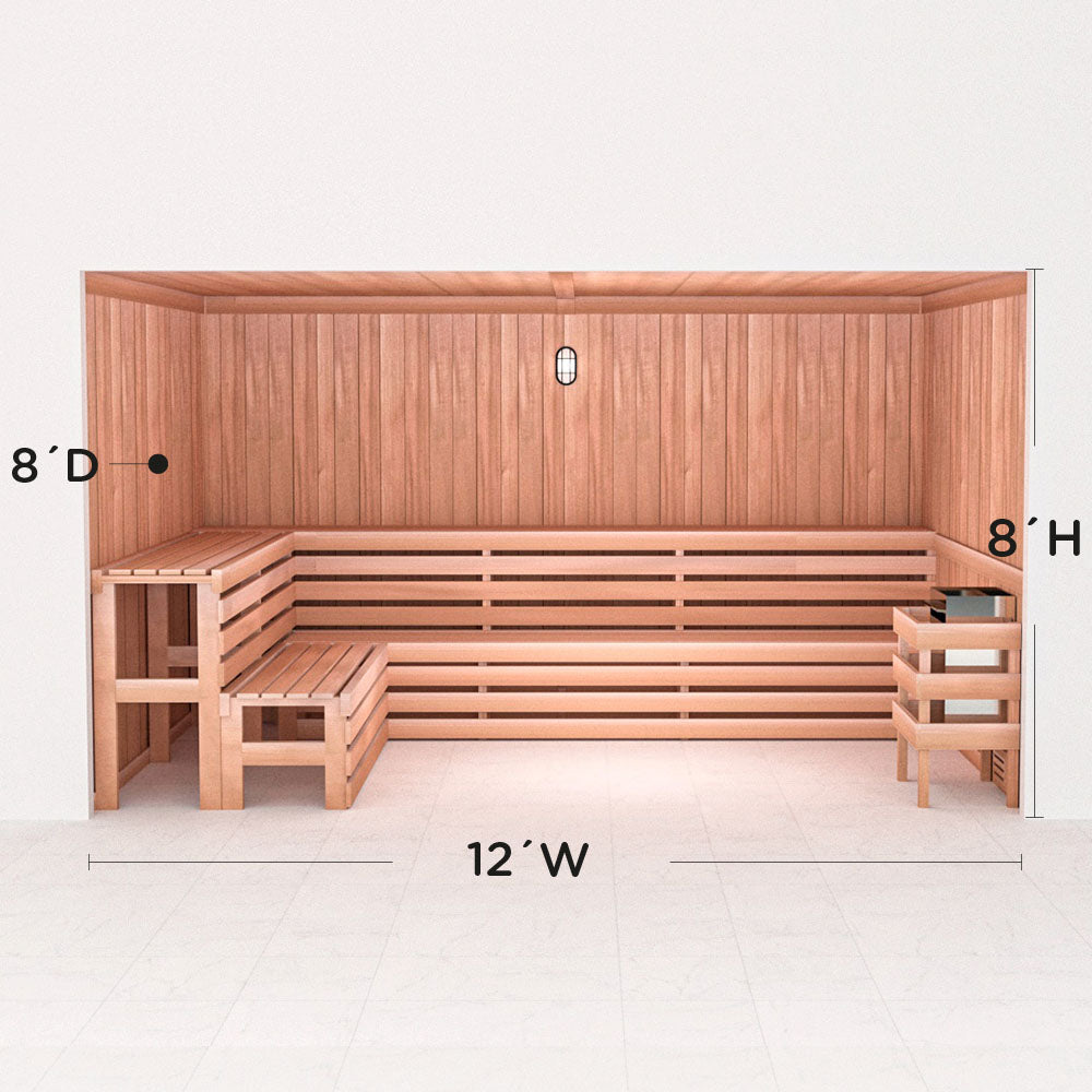 Precut Home Sauna Kit - by Scandia -  2 to 10 Person
