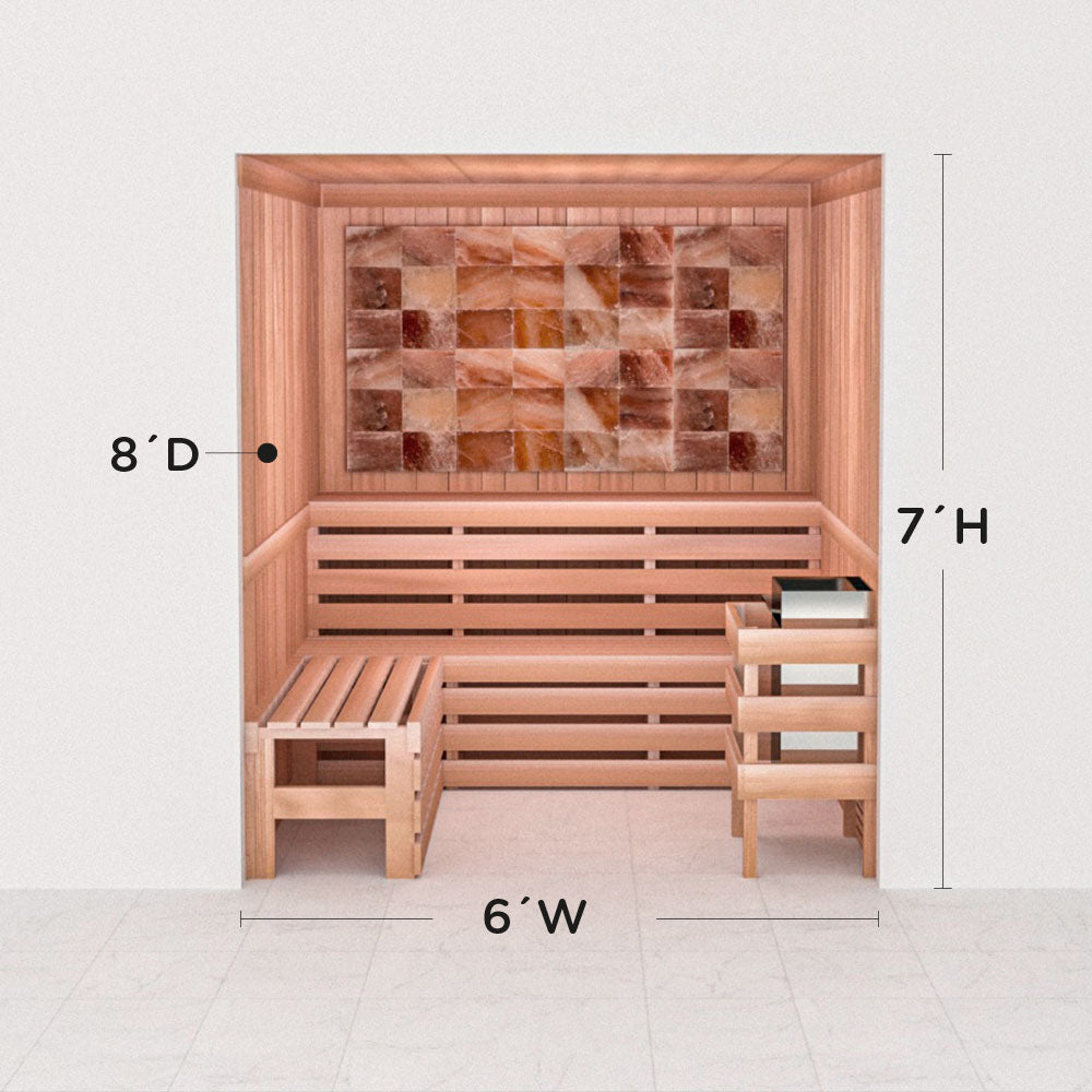 Precut Home Sauna Kit - Himalayan Salt Sauna - No Lighting