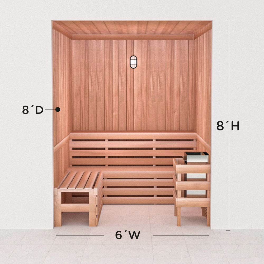 Precut Home Sauna Kit - by Scandia -  2 to 10 Person