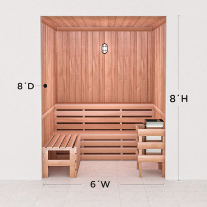 Precut Home Sauna Kit - by Scandia -  2 to 10 Person