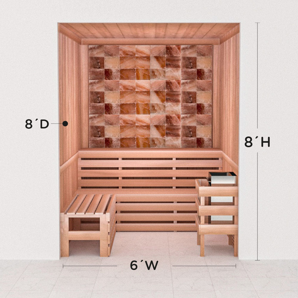 Precut Home Sauna Kit - Himalayan Salt Sauna - No Lighting
