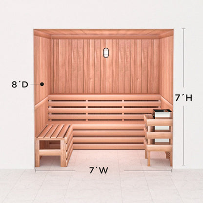 Precut Home Sauna Kit - by Scandia -  2 to 10 Person