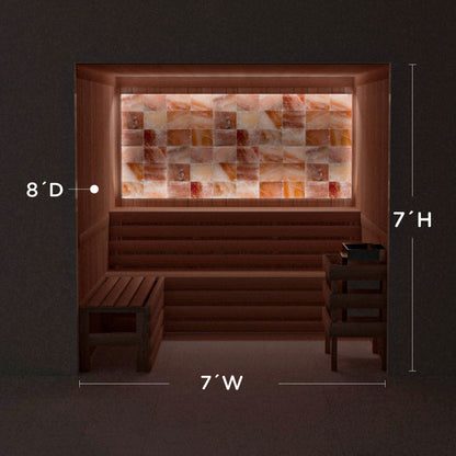 Himalayan Salt Home Sauna Kit Perimeter Lighting