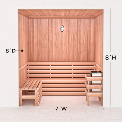 Precut Home Sauna Kit - by Scandia -  2 to 10 Person