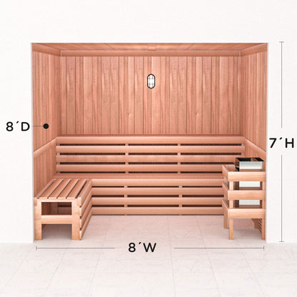Precut Home Sauna Kit - by Scandia -  2 to 10 Person
