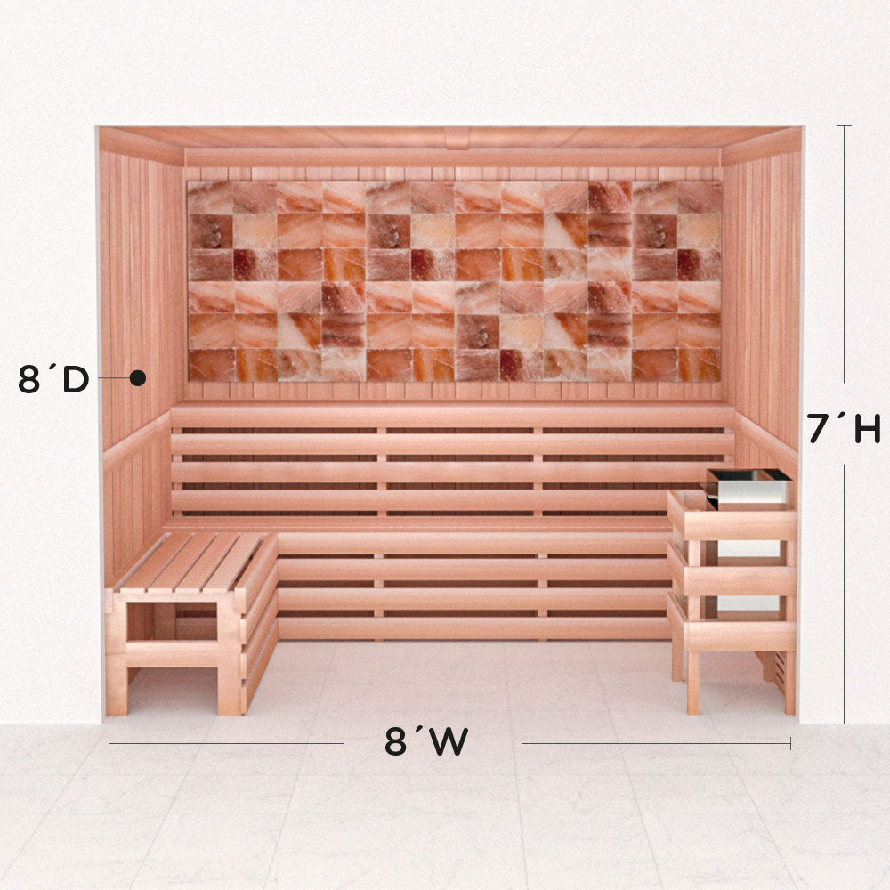 Precut Home Sauna Kit - Himalayan Salt Sauna - No Lighting