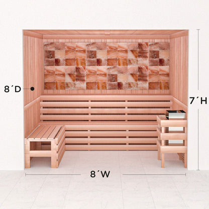 Precut Home Sauna Kit - Himalayan Salt Sauna - No Lighting