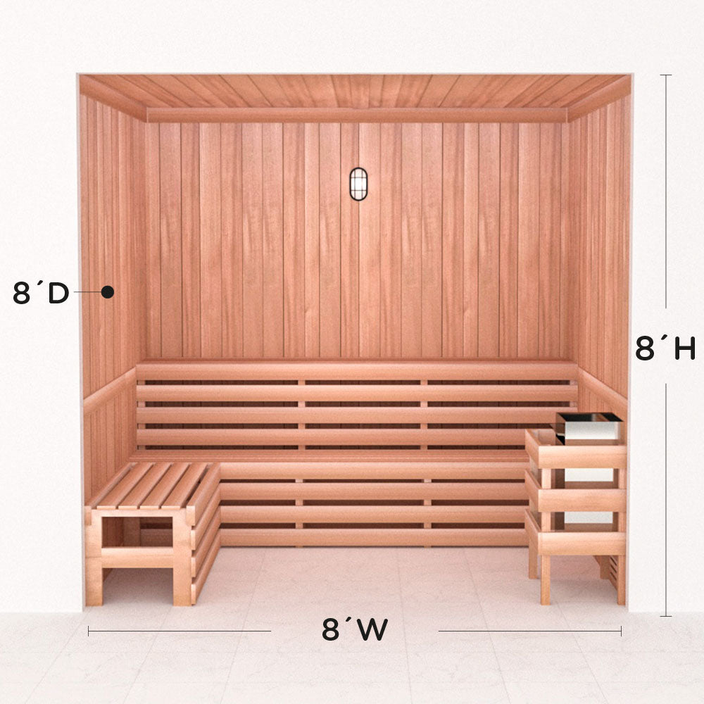 Precut Home Sauna Kit - by Scandia -  2 to 10 Person