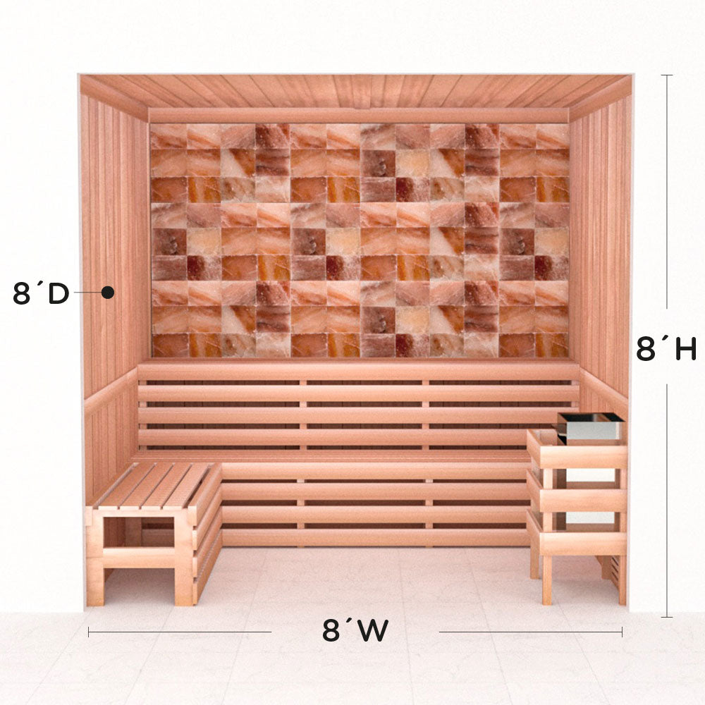 Precut Home Sauna Kit - Himalayan Salt Sauna - No Lighting
