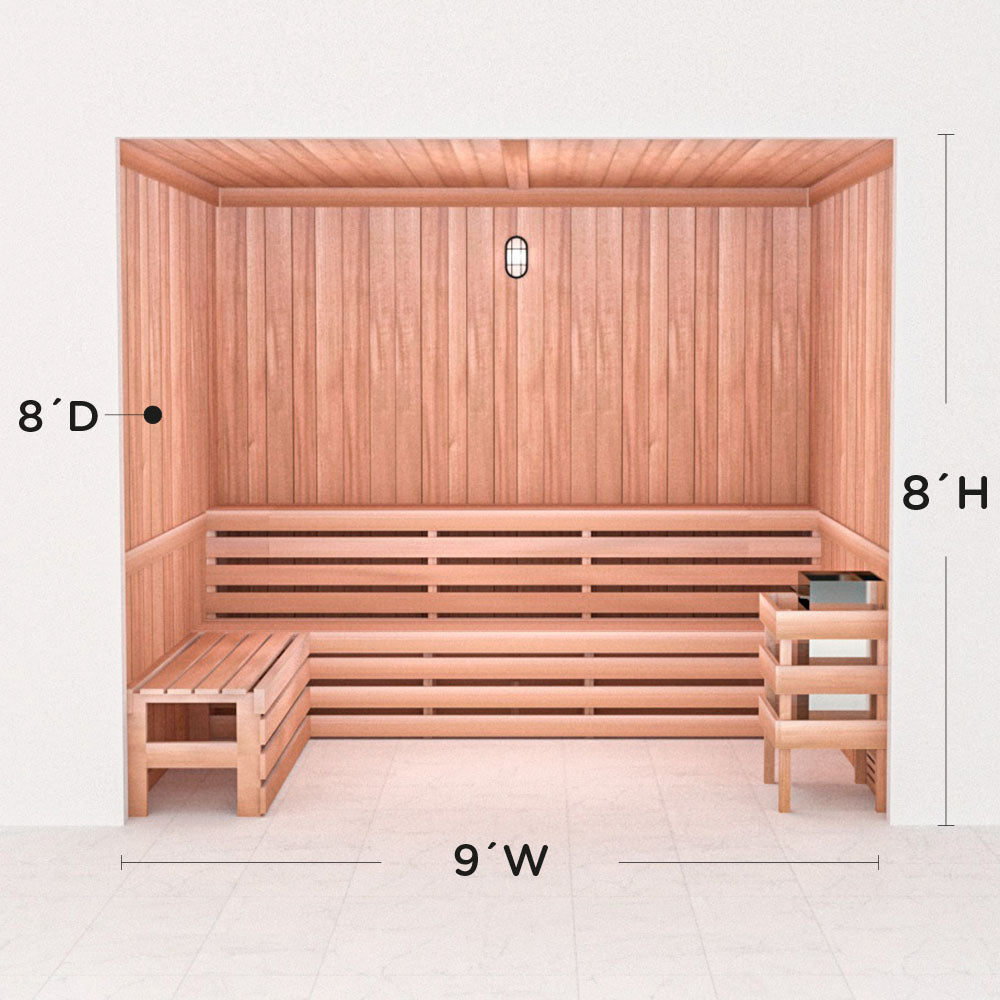 Precut Home Sauna Kit - by Scandia -  2 to 10 Person