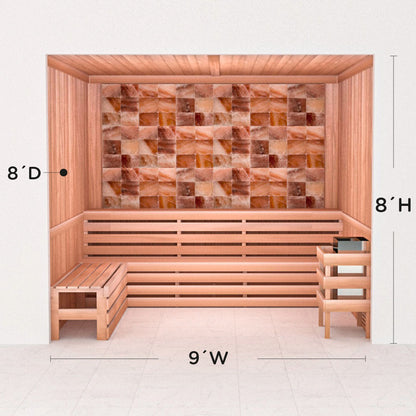 Precut Home Sauna Kit - Himalayan Salt Sauna - No Lighting