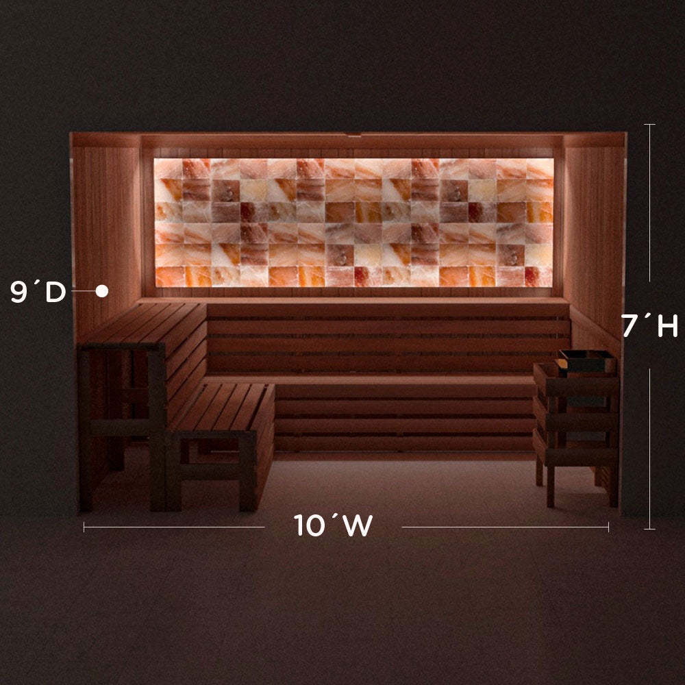 Himalayan Salt Home Sauna Kit Perimeter Lighting