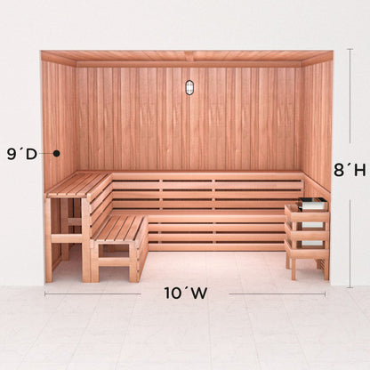 Precut Home Sauna Kit - by Scandia -  2 to 10 Person