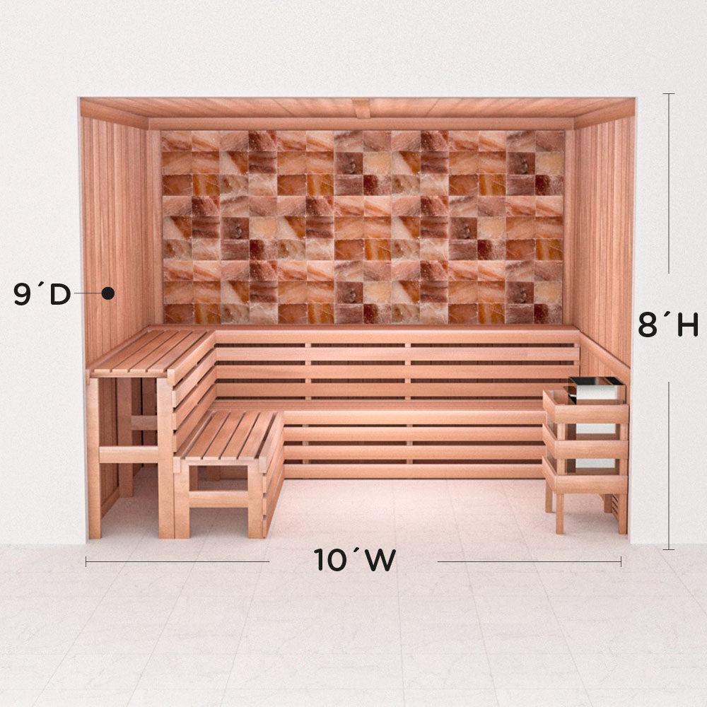 Precut Home Sauna Kit - Himalayan Salt Sauna - No Lighting