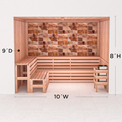 Precut Home Sauna Kit - Himalayan Salt Sauna - No Lighting
