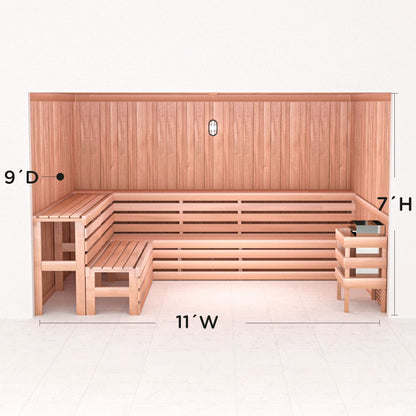 Precut Home Sauna Kit - by Scandia -  2 to 10 Person